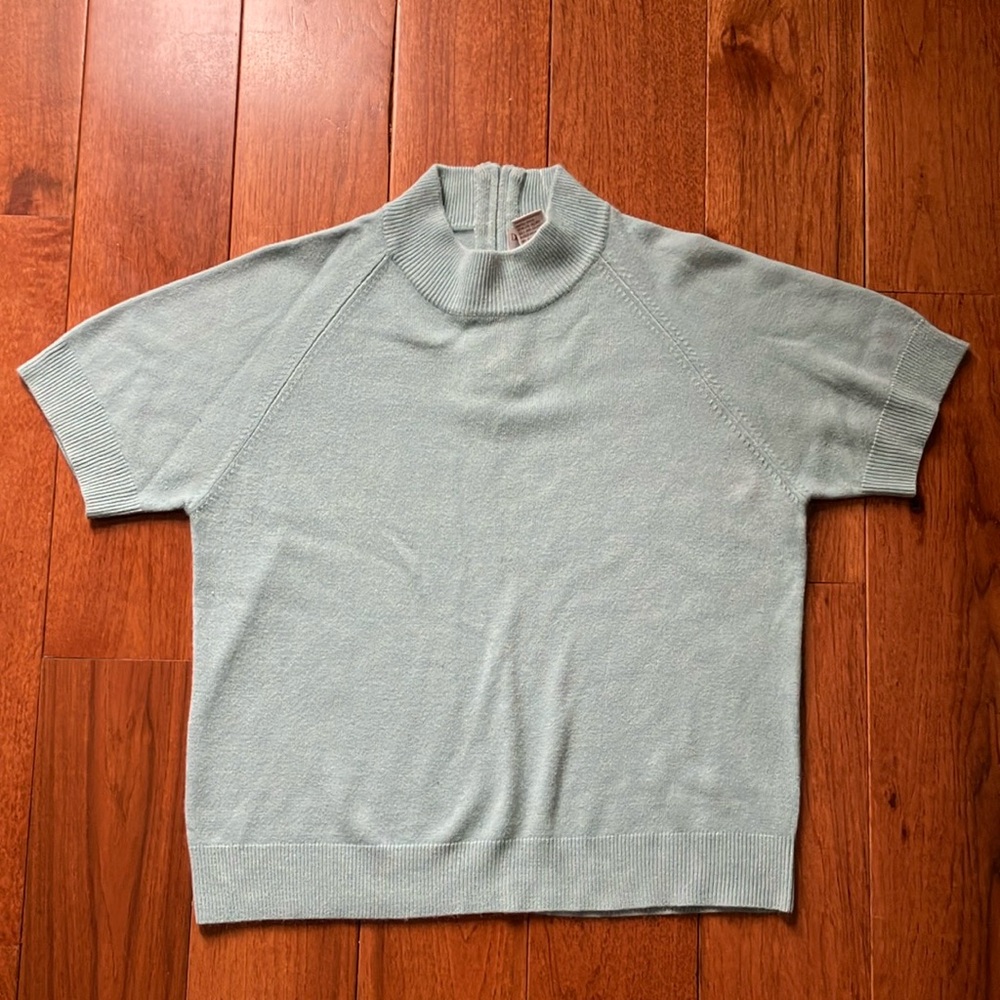 Blue Short Sleeve Sweater Shirt